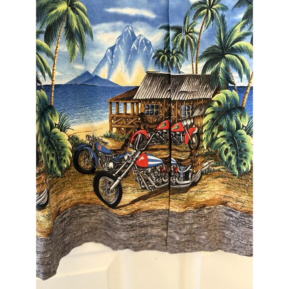 KY’s Hawaiian Shirt Mens Size Large Motorcycles Beach Aloha Made In Hawaii Vtg - Picture 4 of 12